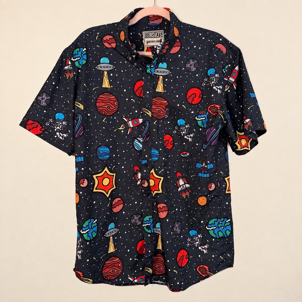 RSVLTS x J. Pierce "Spaceman" KUNUFLEX Short Sleeve Button Down Shirt
